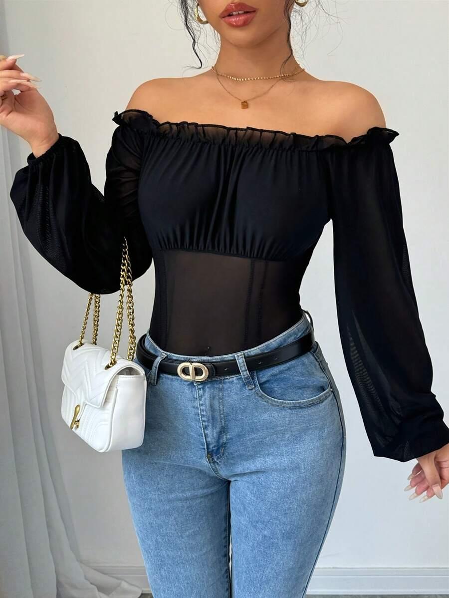 CZARNE BODY SIATECZKA 