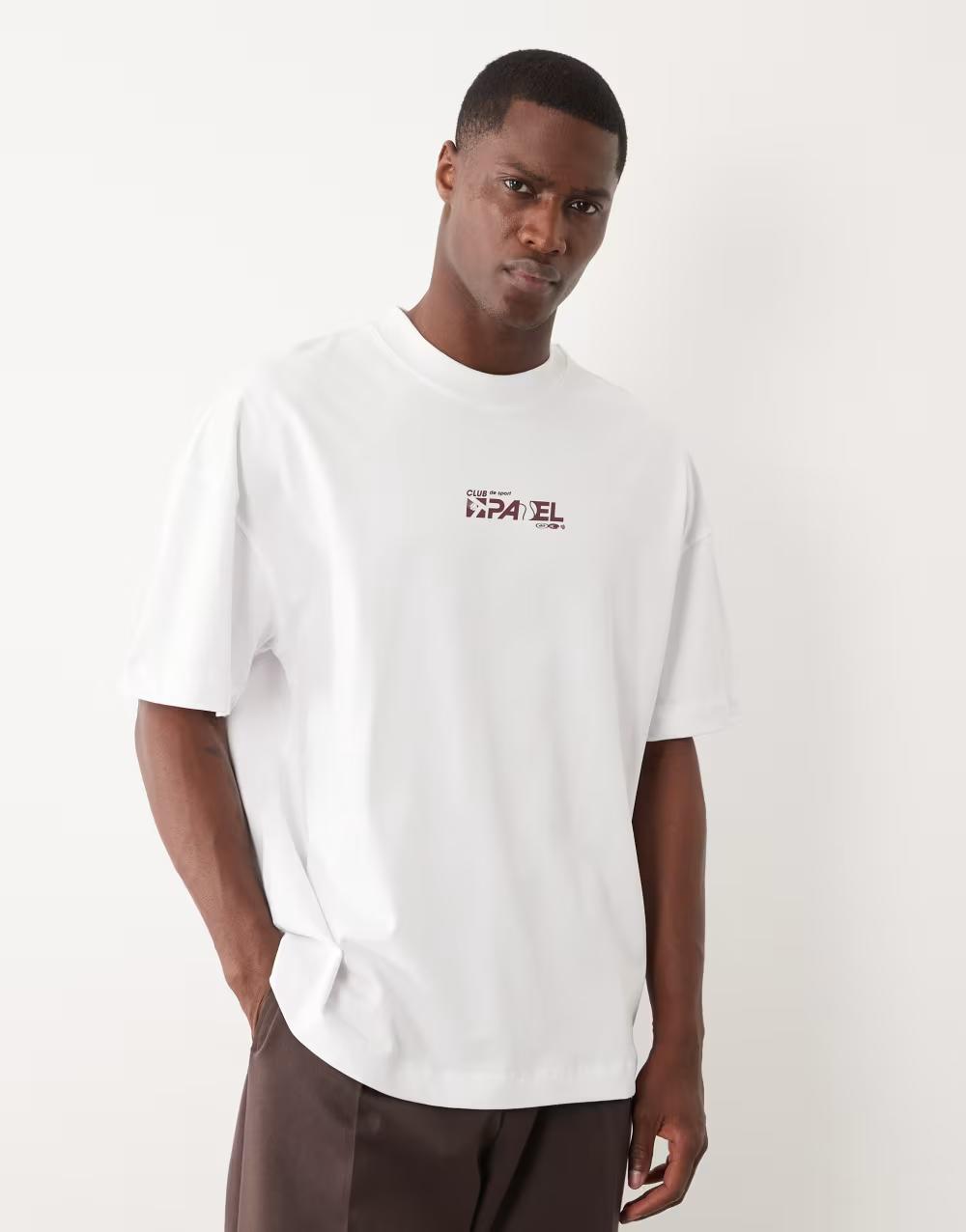 BAWEŁNIANY T-SHIRT OVERSIZE PRINT