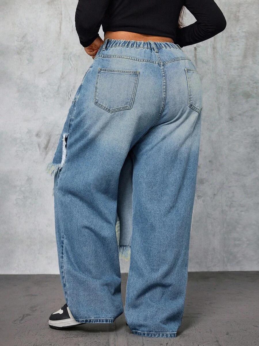 NIEBIESKIE SPODNIE JEANS 