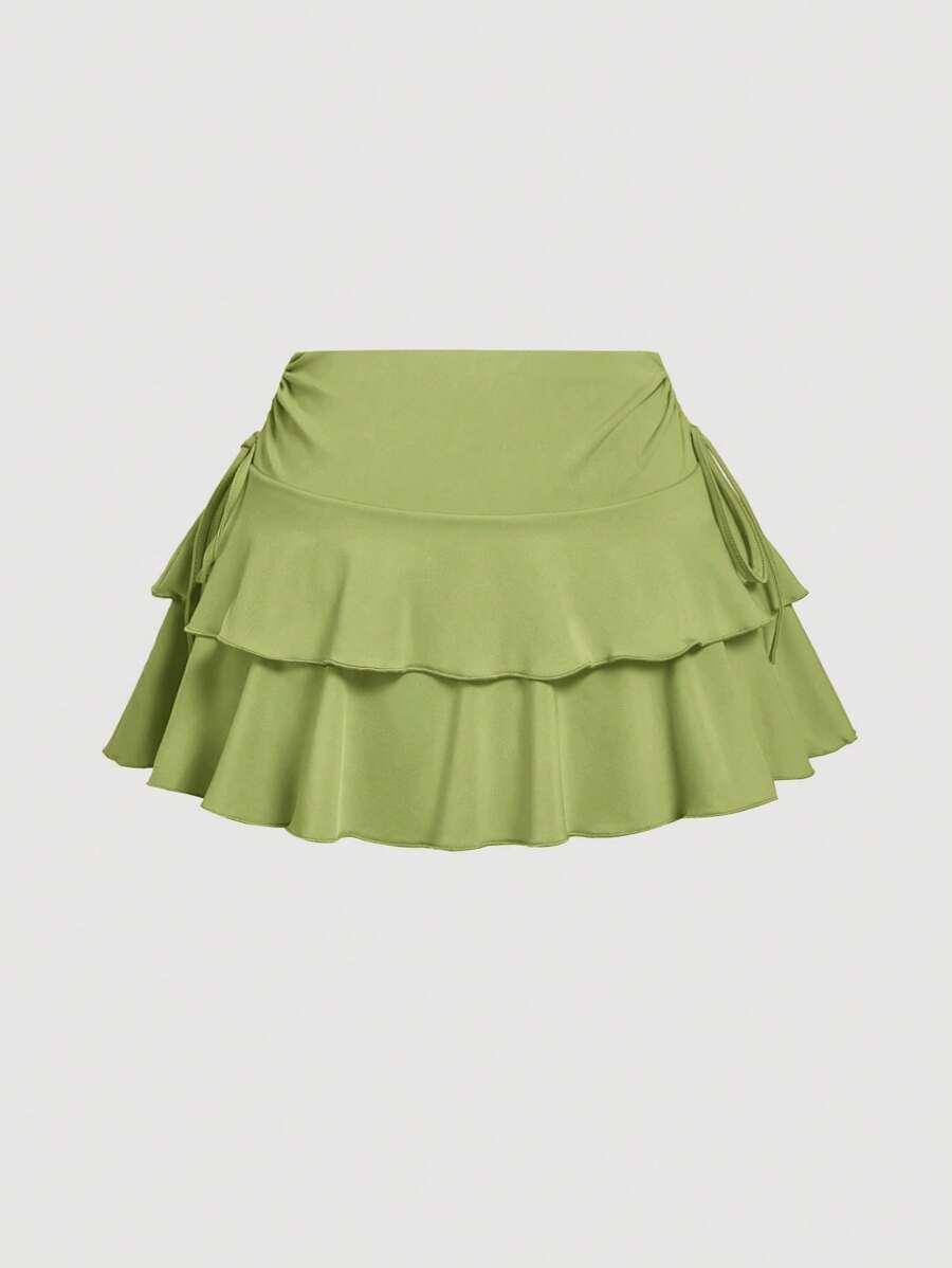 zielona mini spódnica