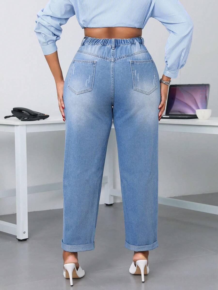 SPODNIE JEANS WYSOKI STAN
