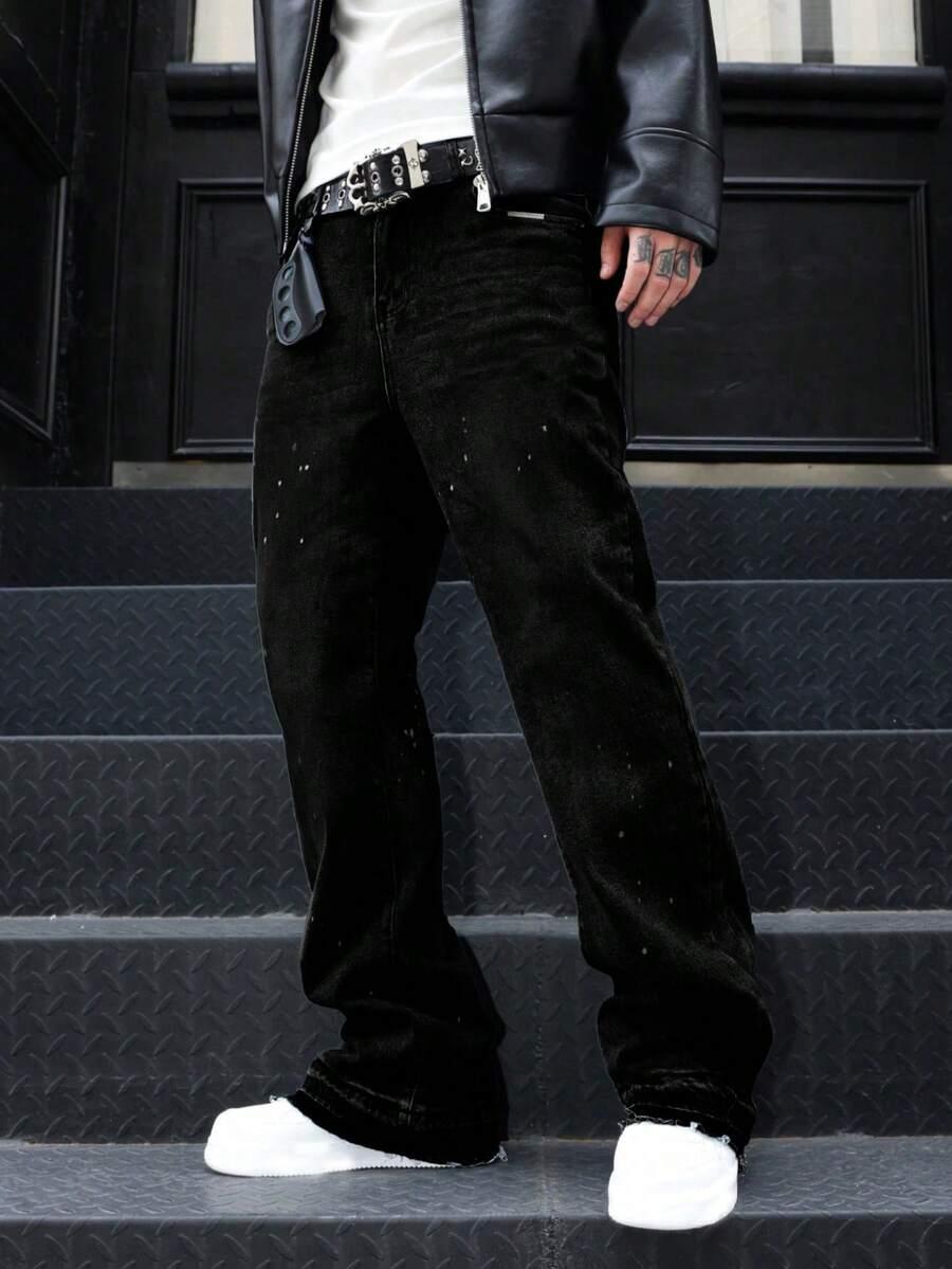CZARNE SPODNIE JEANS