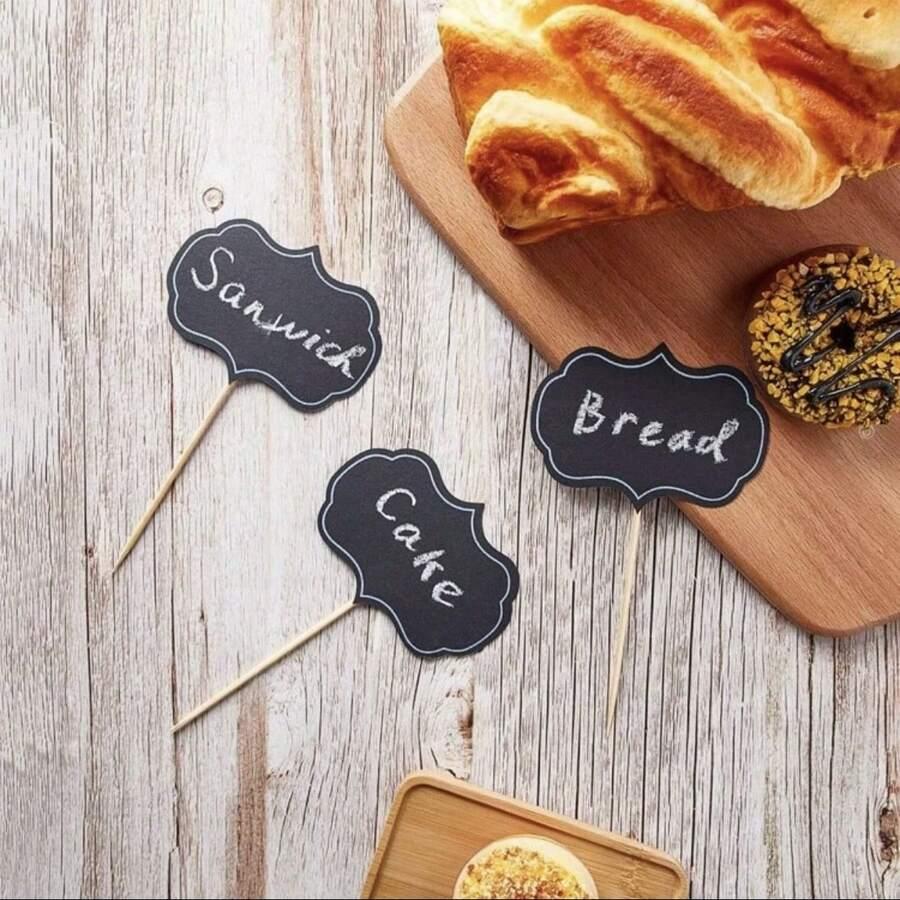 czarne etykiety patyczki