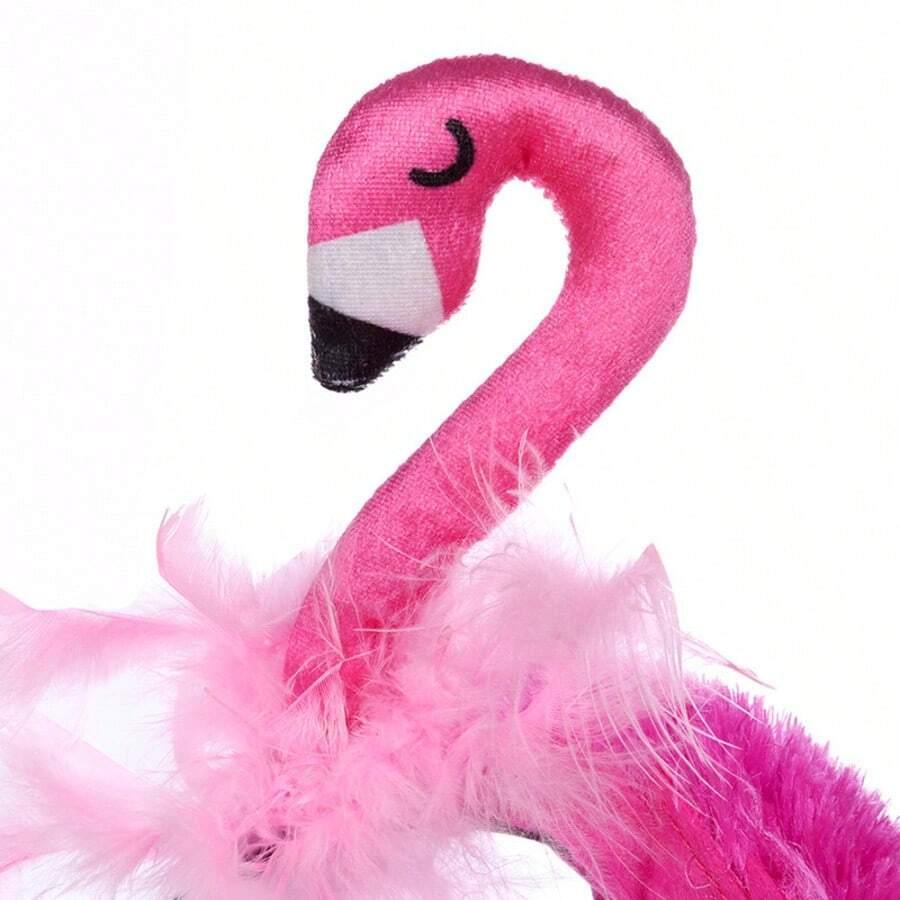 Różowa opaska na głowę flamingo