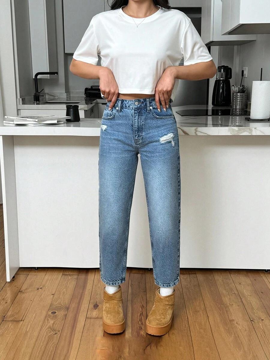 NIEBIESKIE SPODNIE JEANS