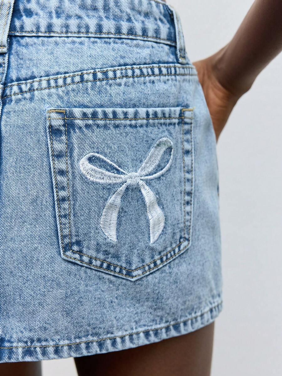 NIEBIESKA SPÓDNICA JEANS 