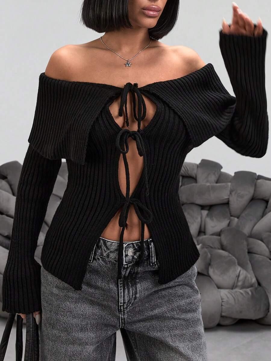  SWETER ROZPINANY CZARNY