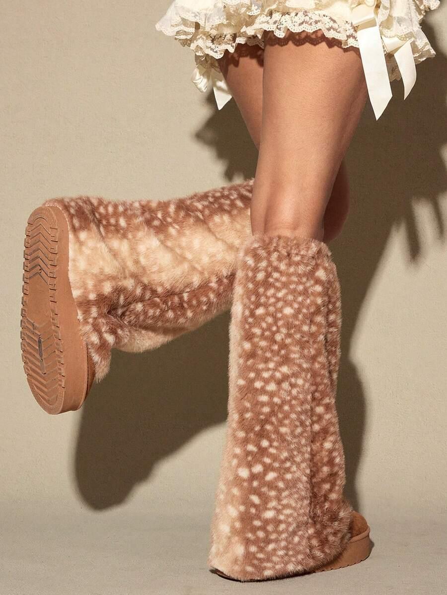 ocieplacz na nogi animal print