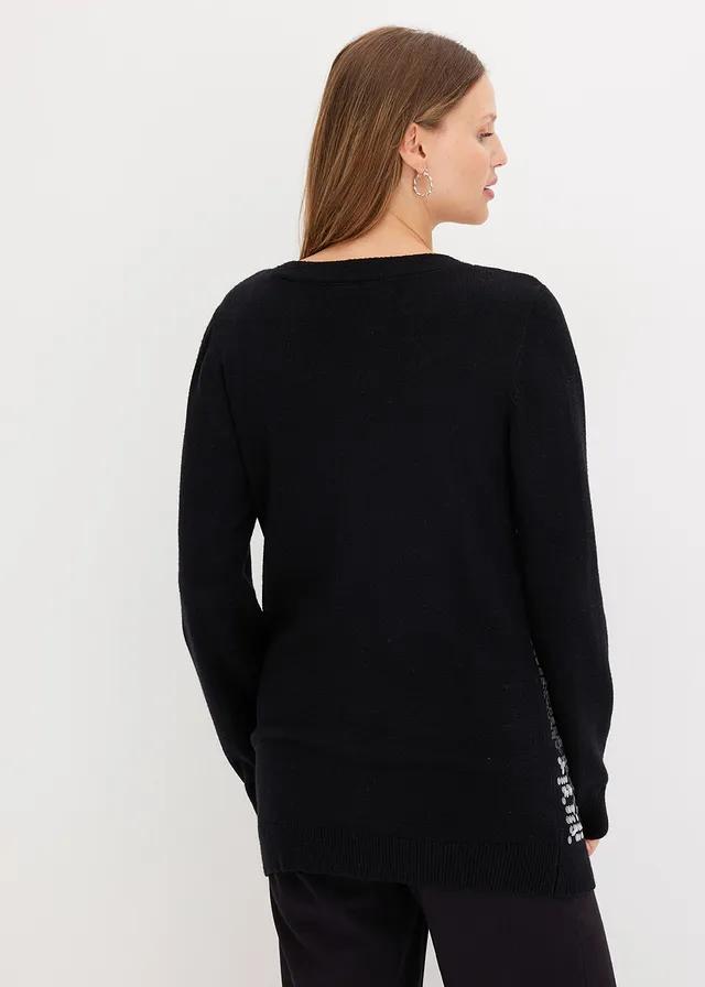 SWETER ROZPINANY Z CEKINAMI