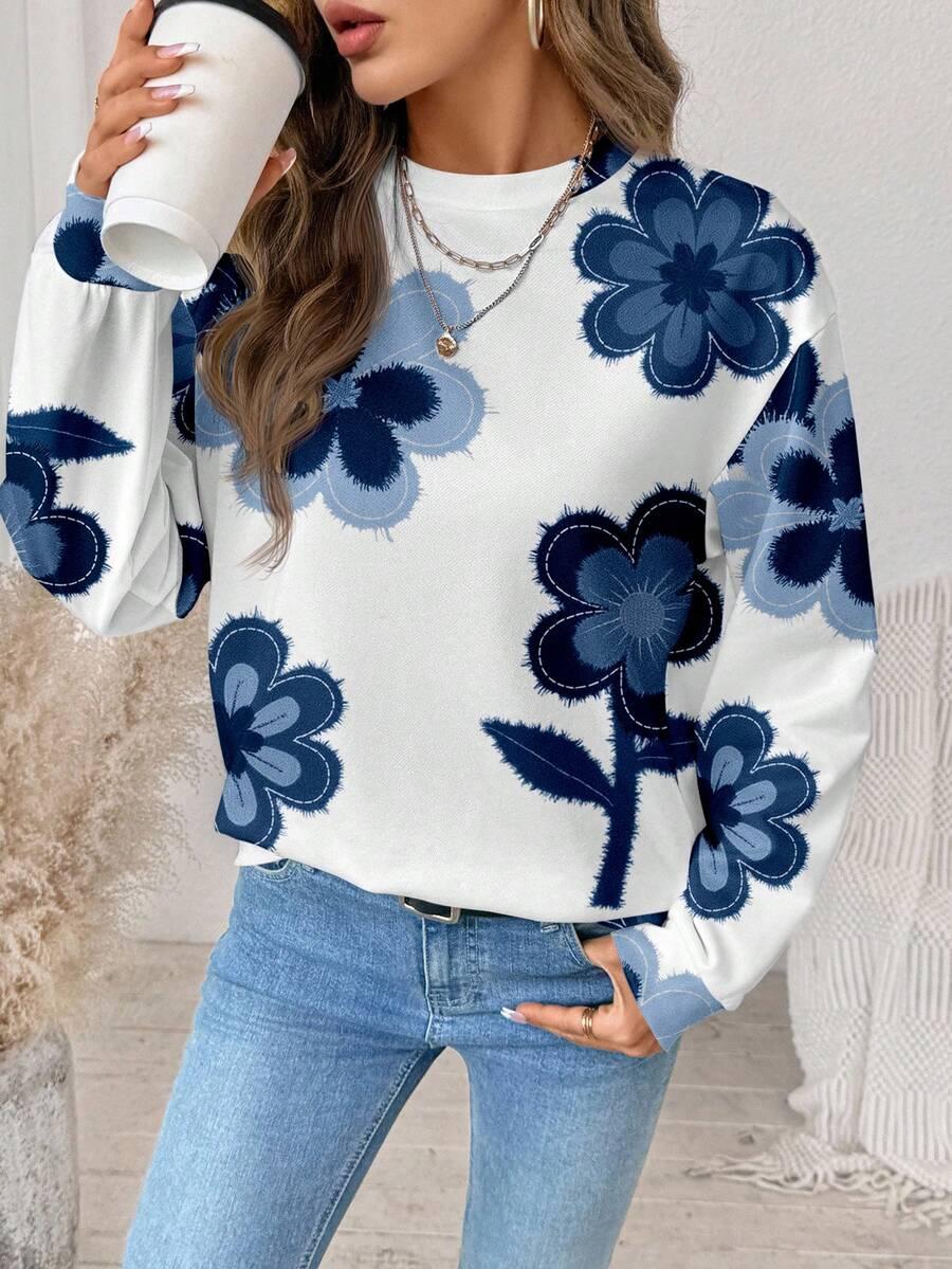 bluza wzór kwiaty