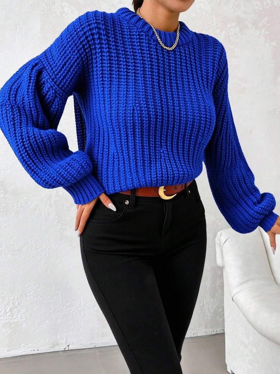 sweter okrągły dekolt