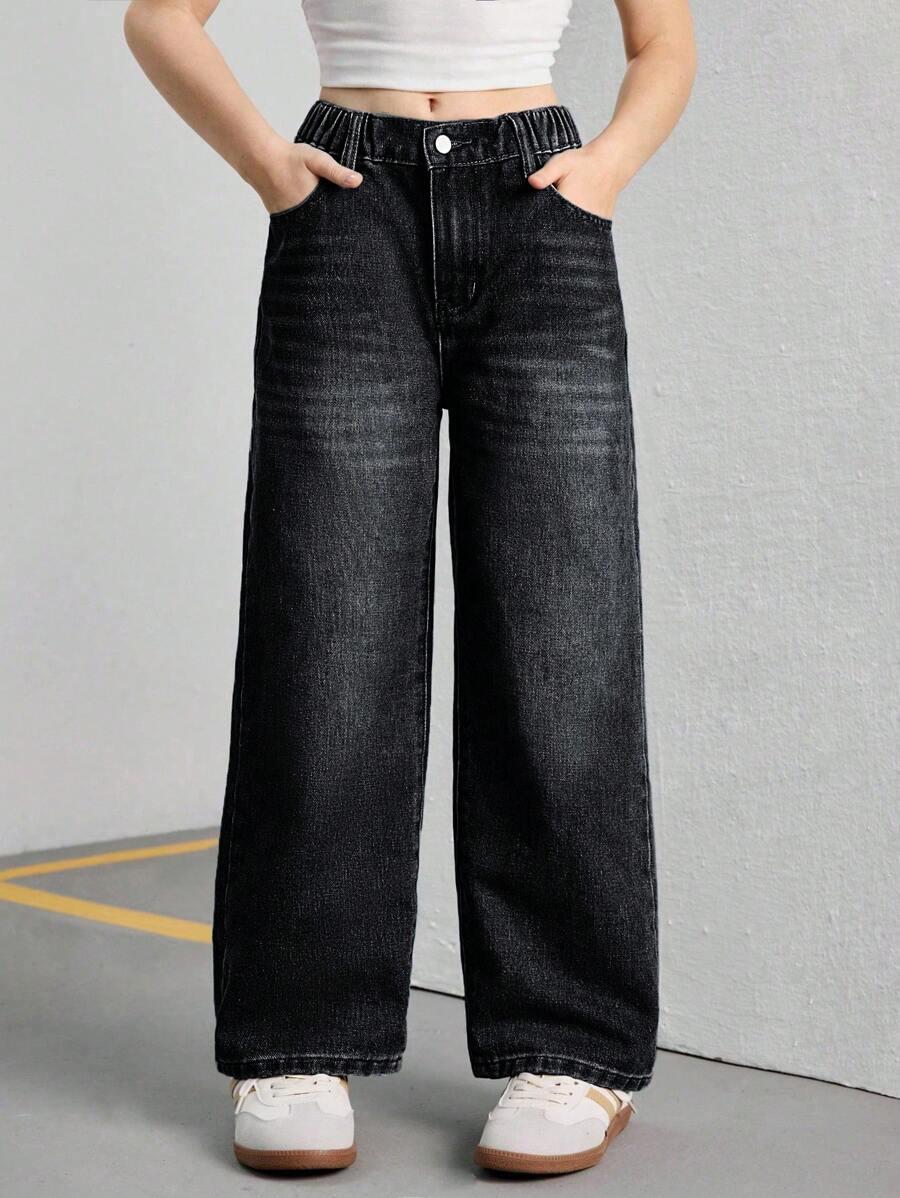 CZARNE SPODNIE JEANS