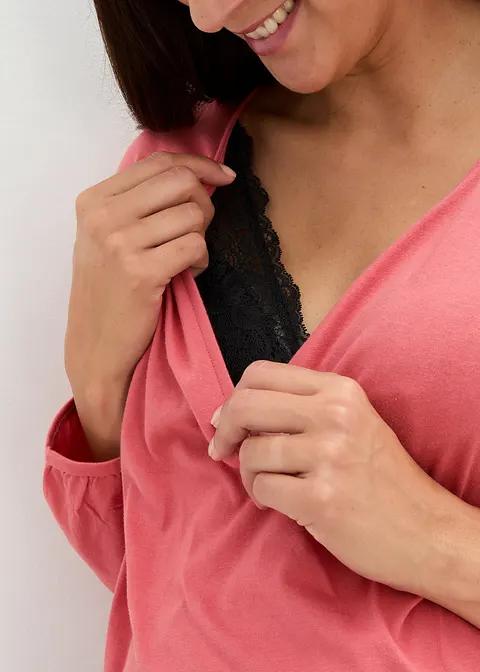 BLUZKA CIĄŻOWA Z DŁUGIM RĘKAWEM V-NECK 