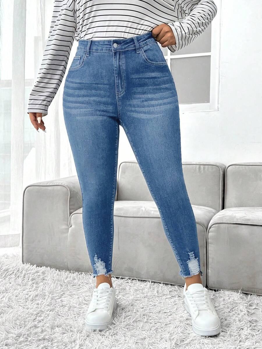 NIEBIESKIE SPODNIE JEANS RURKI