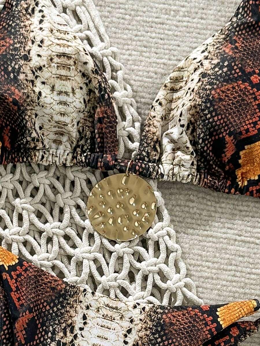 DWUCZĘŚCIOWY STRÓJ KĄPIELOWY ANIMAL PRINT