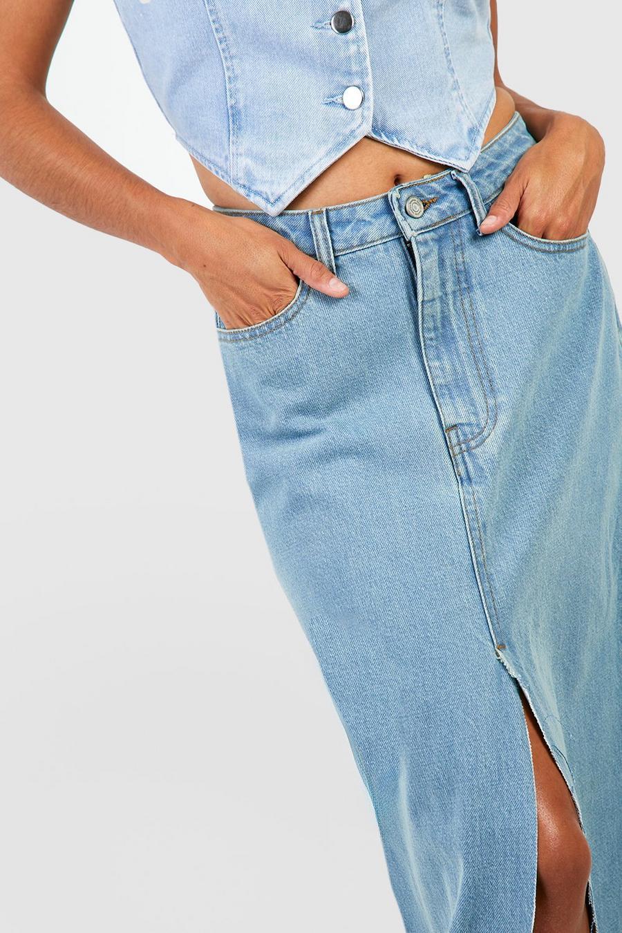 SPÓDNICA JEANSOWA MAXI