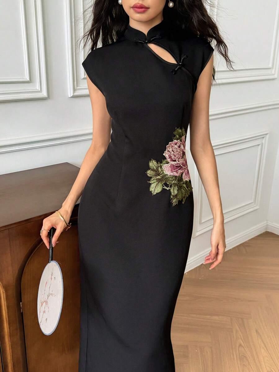 CZARNA MAXI SUKIENKA