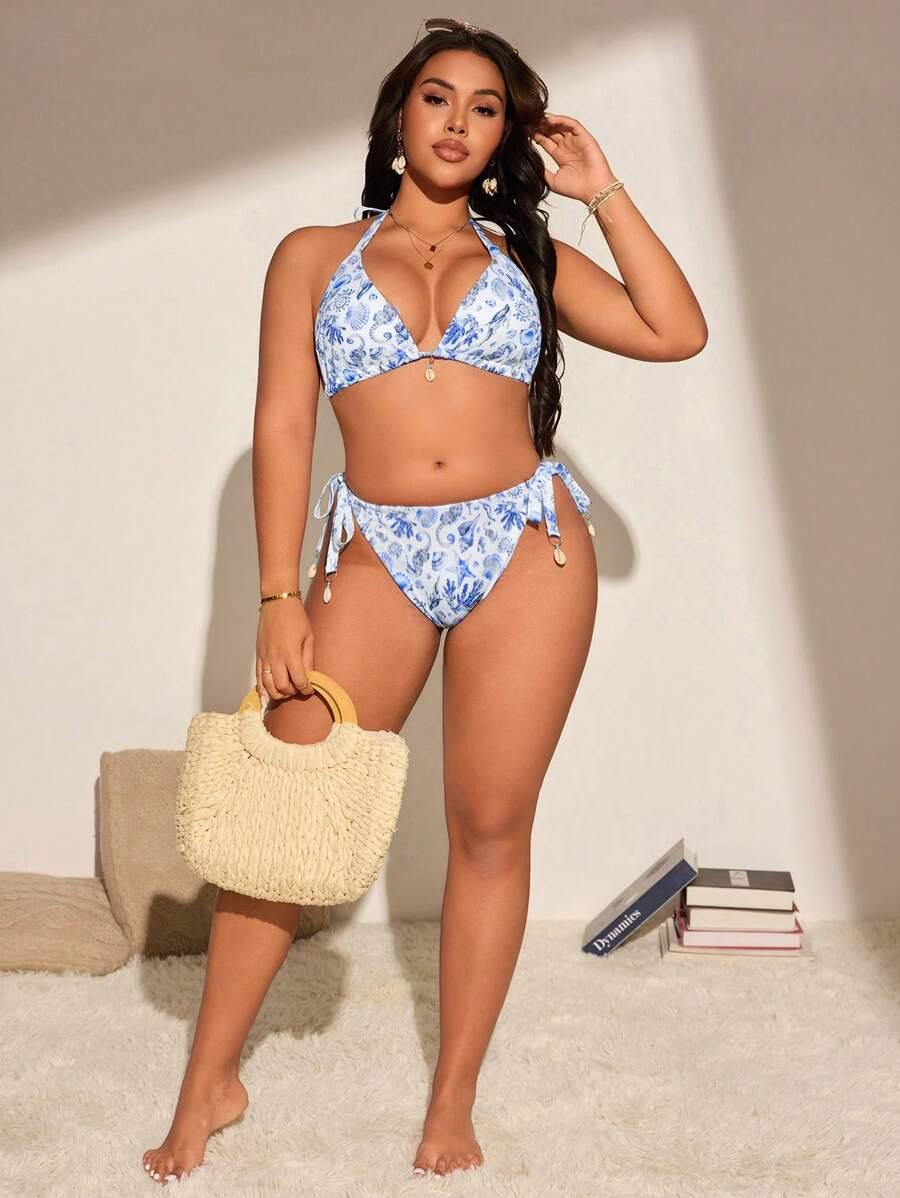 WIĄZANY DÓŁ OD BIKINI PRINT