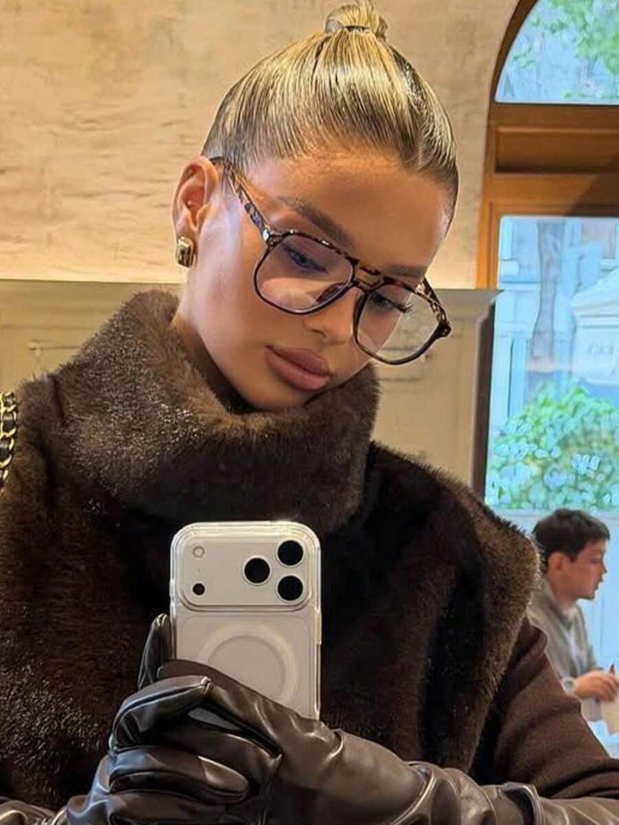 okulary zerówki animal print 