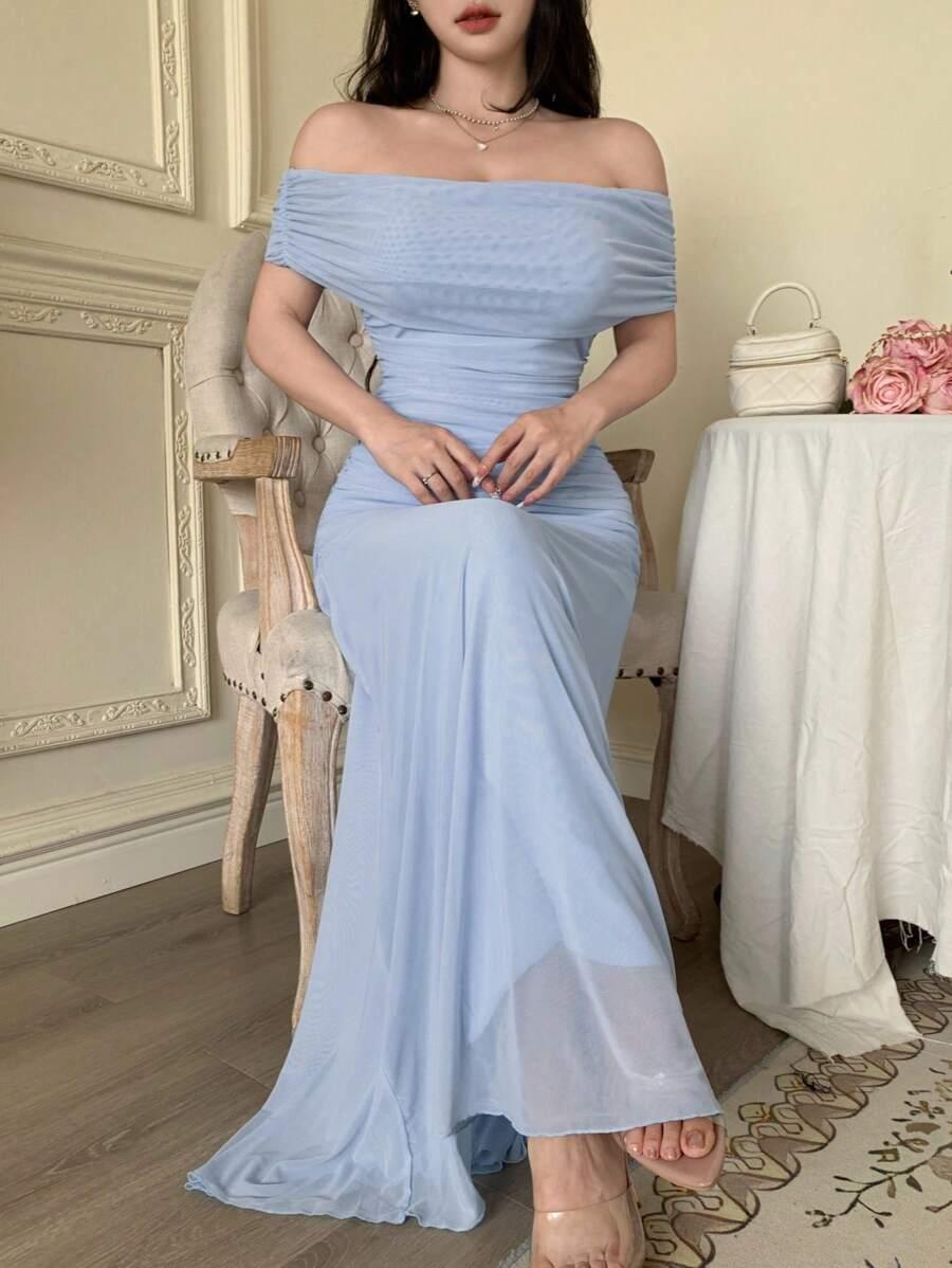 NIEBIESKA MAXI SUKIENKA