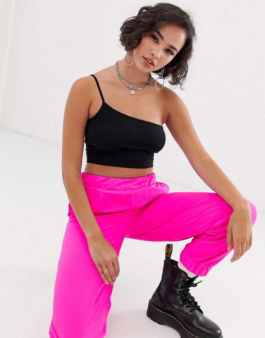 CZARNY TOP ASYMETRIA 