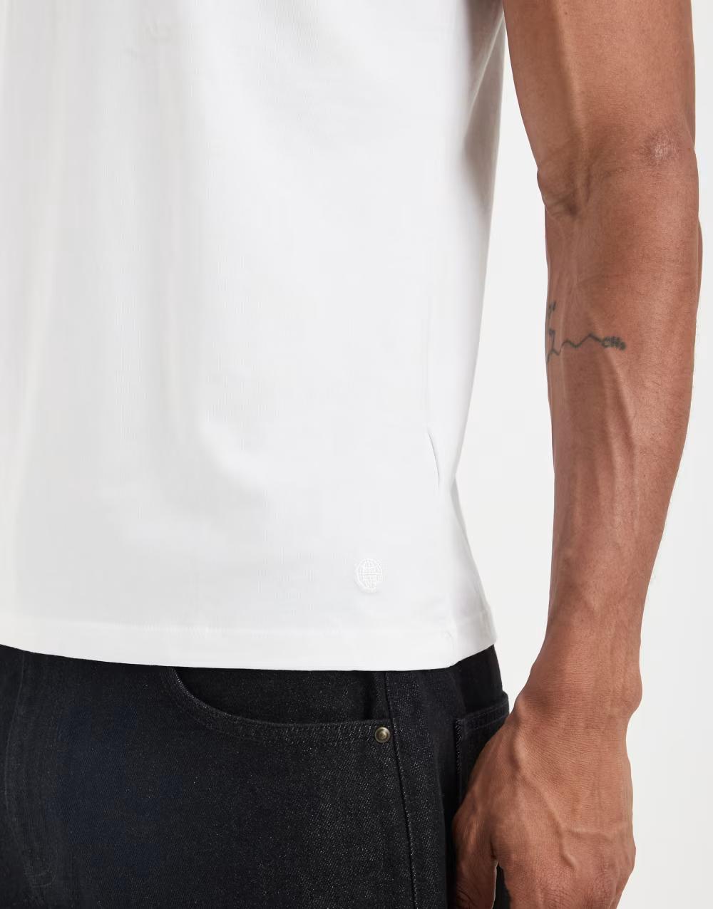 BIAŁY T-SHIRT OKRĄGŁY DEKOLT 2-pack