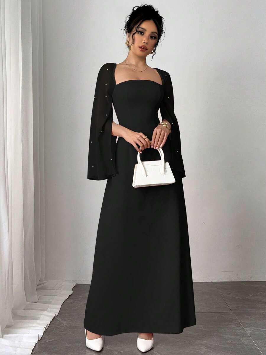 CZARNA MAXI SUKIENKA