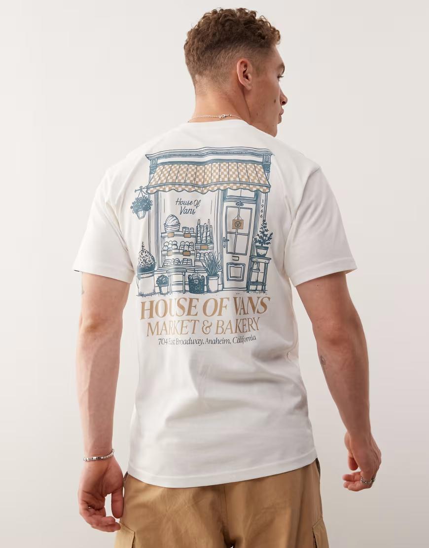 KLASYCZNY BIAŁY T-SHIRT OKRĄGŁY DEKOLT PRINT