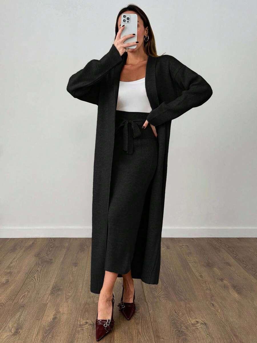 KOMPLET SWETER SPÓDNICA 
