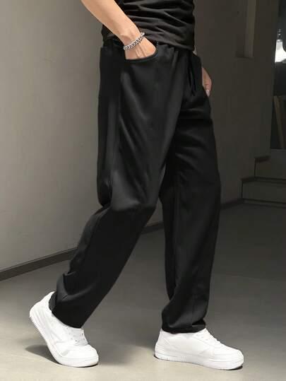 czarne spodnie casual 