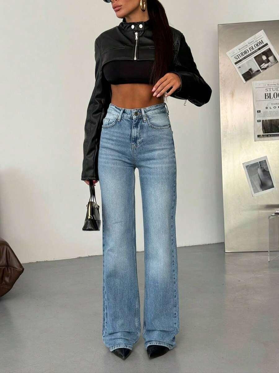 JEANSY DAMSKIE WYSOKI STAN