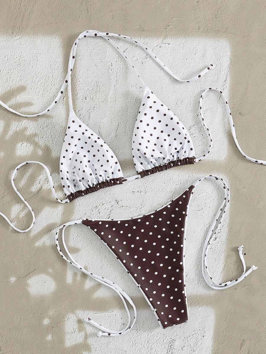 KOMPLET BIKINI WZÓR GROSZKI