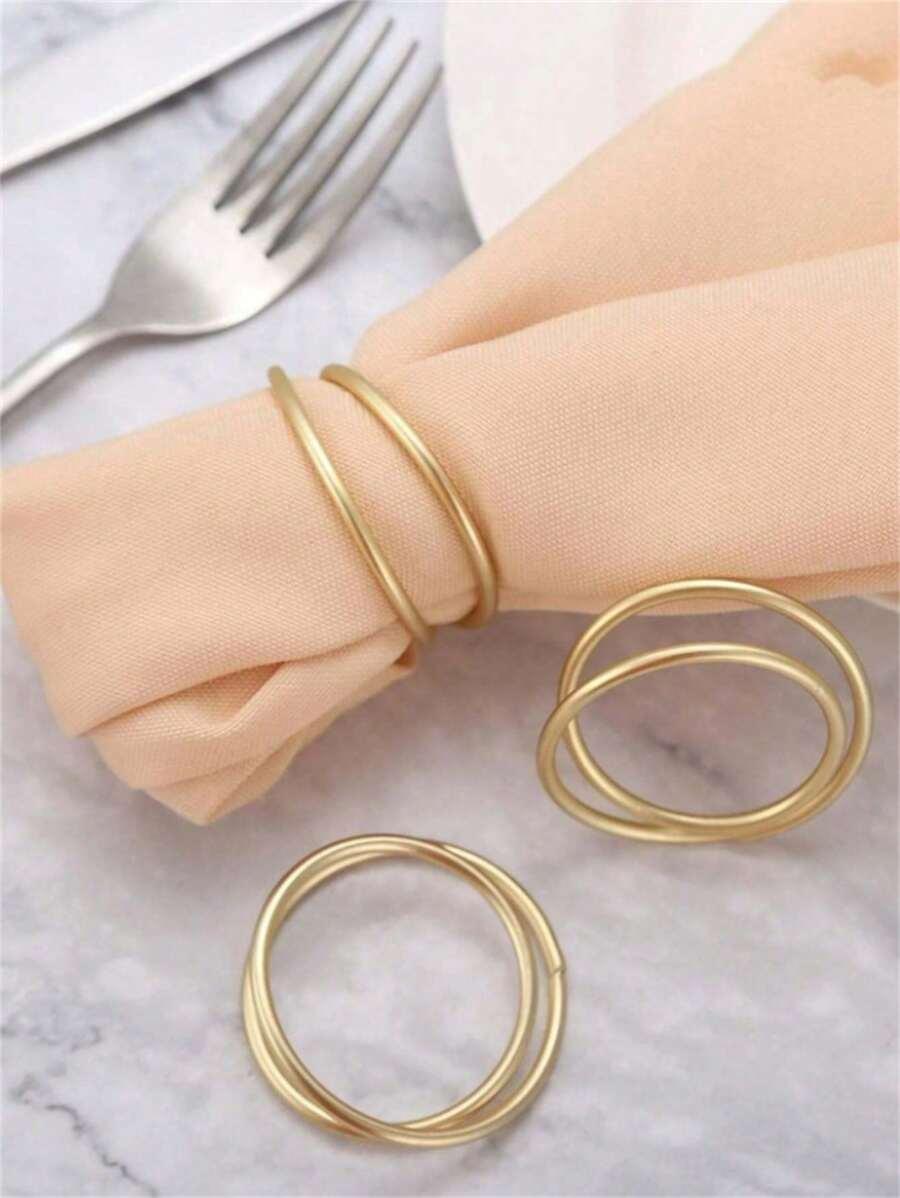 ZŁOTa obrączka na serwetkę 3-pack