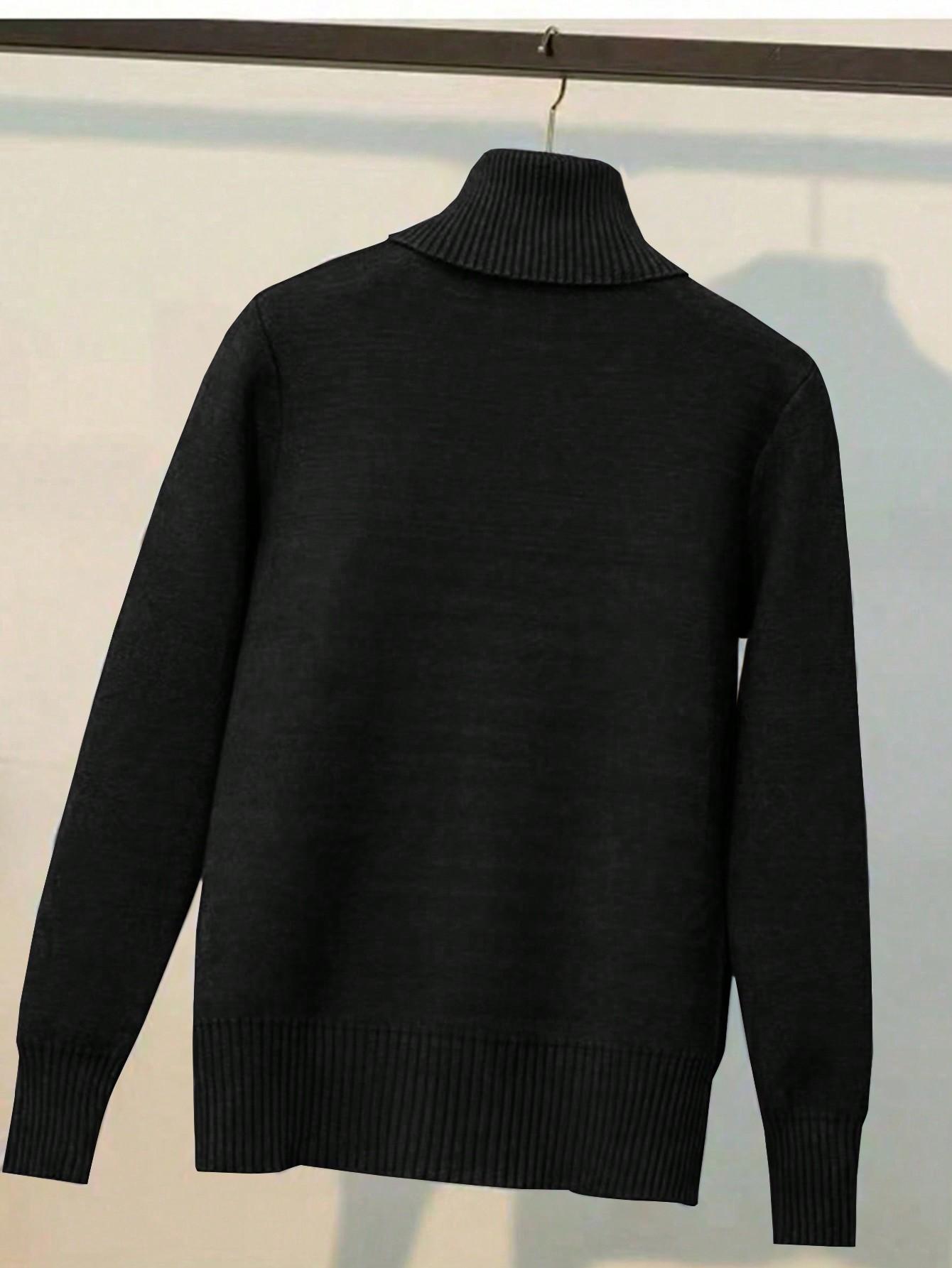 CZARNY OCIEPLANY SWETER GOLF