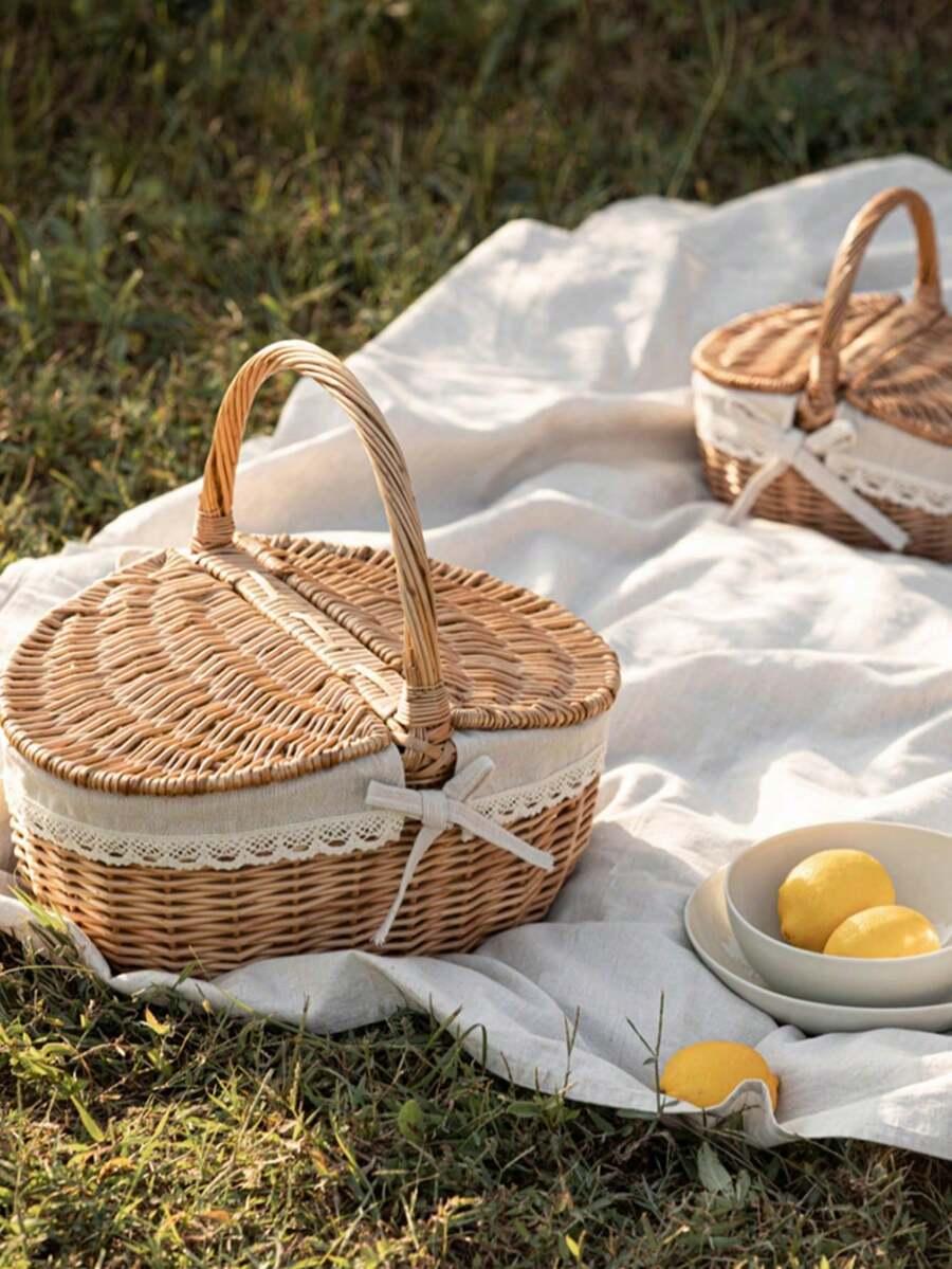 pleciony kosz piknikowy