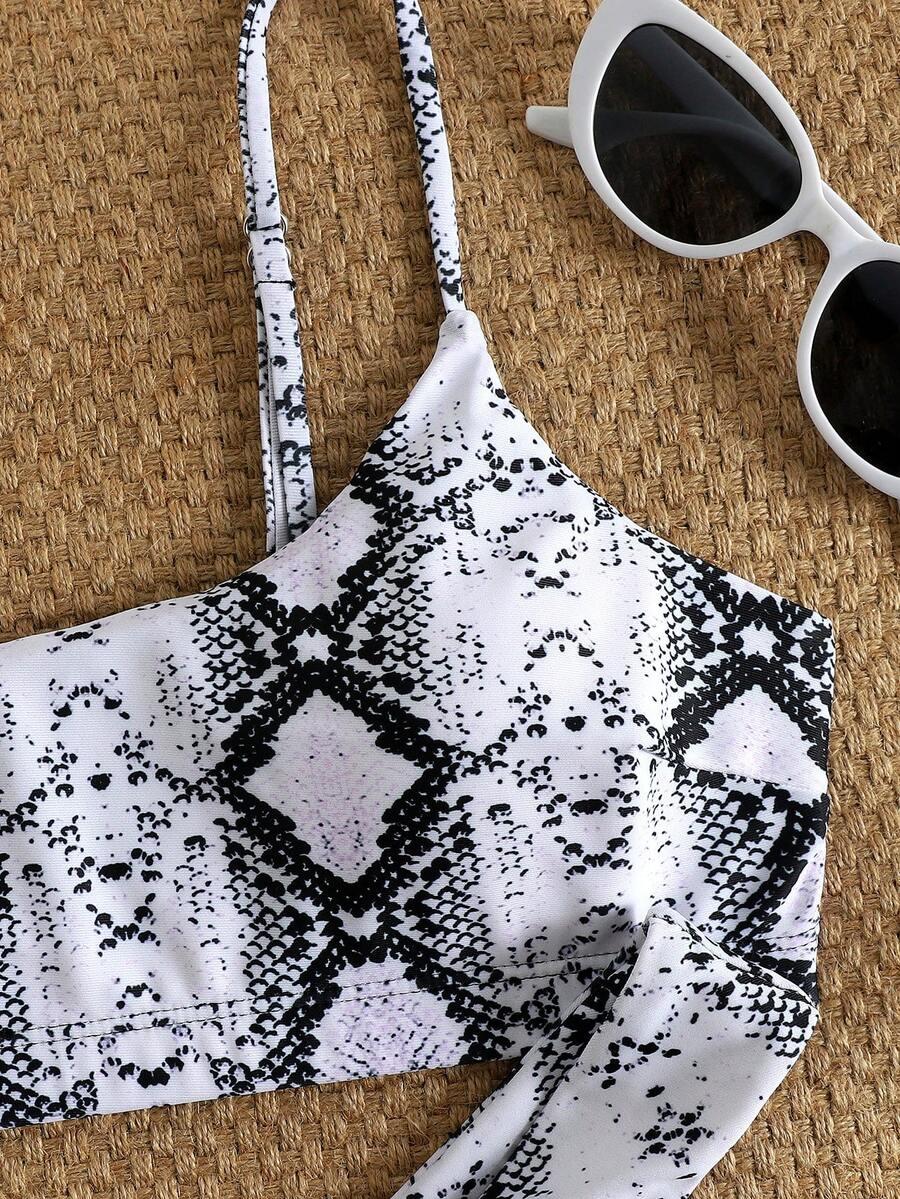 DWUCZĘŚCIOWY STRÓJ KĄPIELOWY ANIMAL PRINT