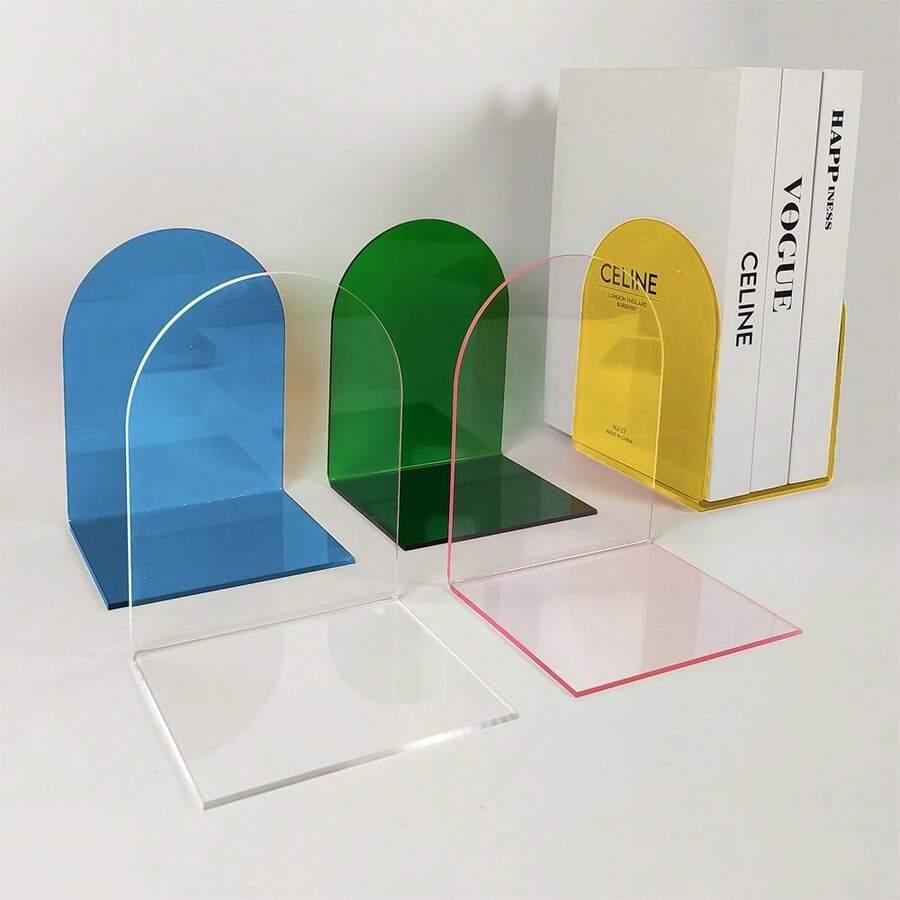 bezbarwny uchwyt na książki 2-pack