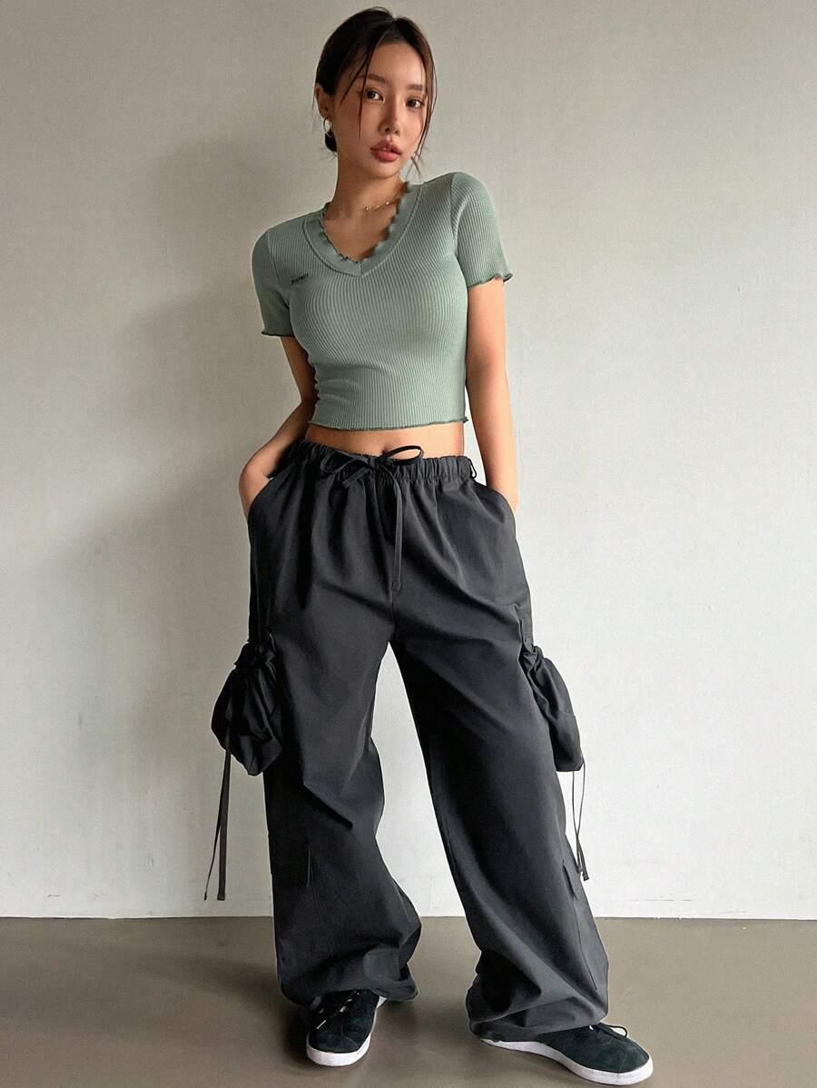 BLUZKA V-NECK TEKSTURA 