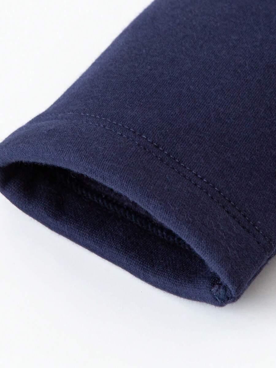 granatowe ocieplane legginsy