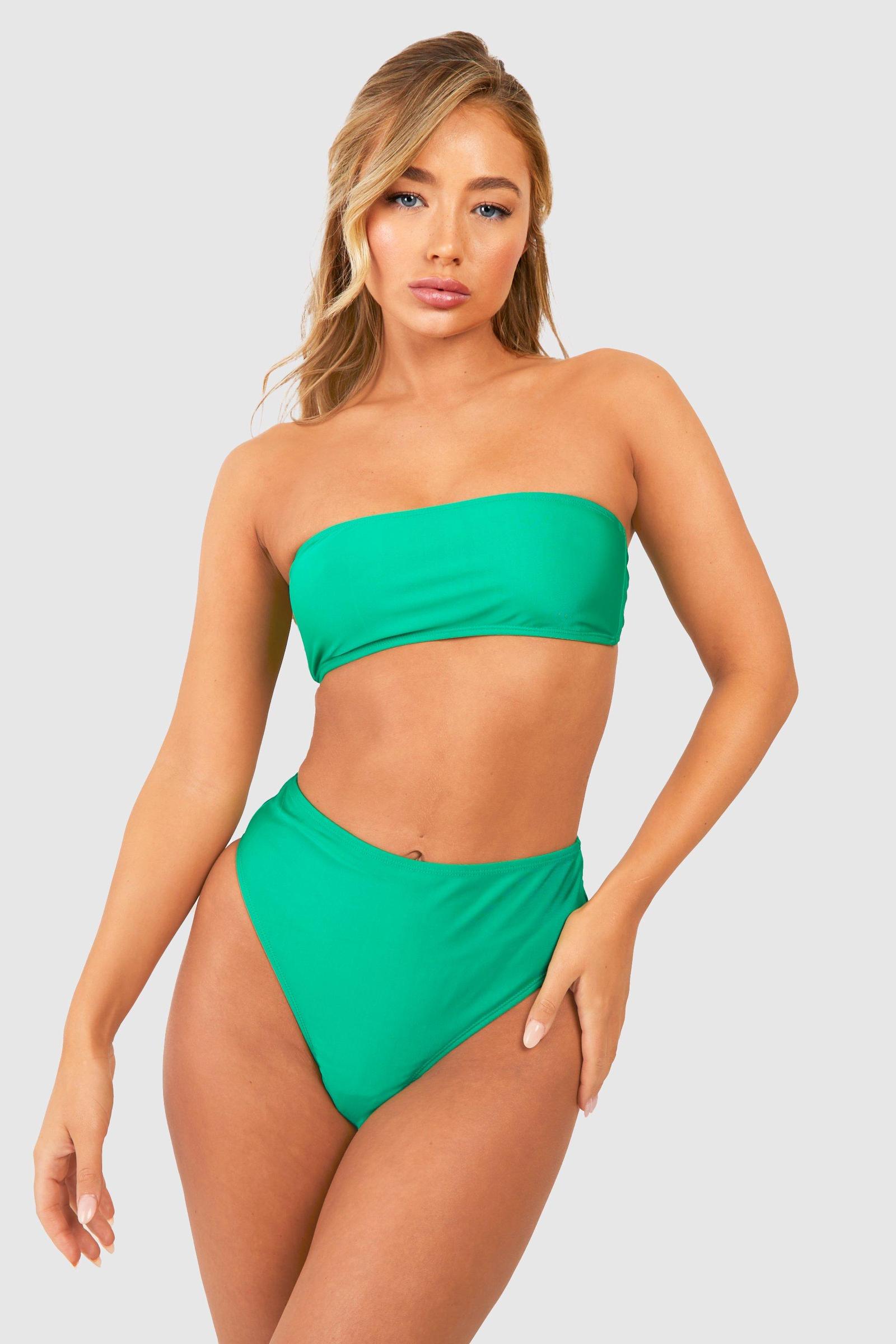 zielona bandażowa góra od bikini 