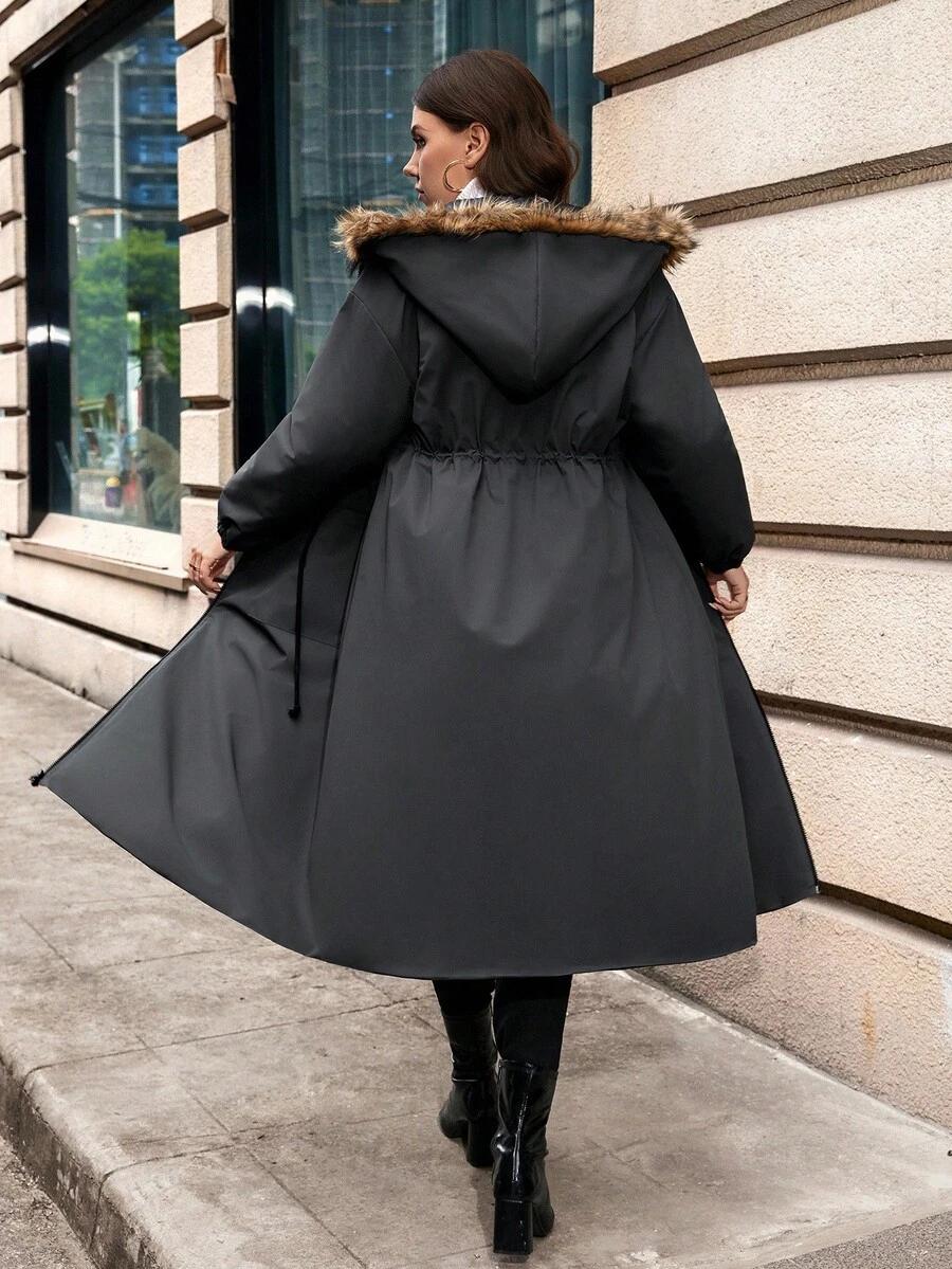 szara kurtka parka kaptur