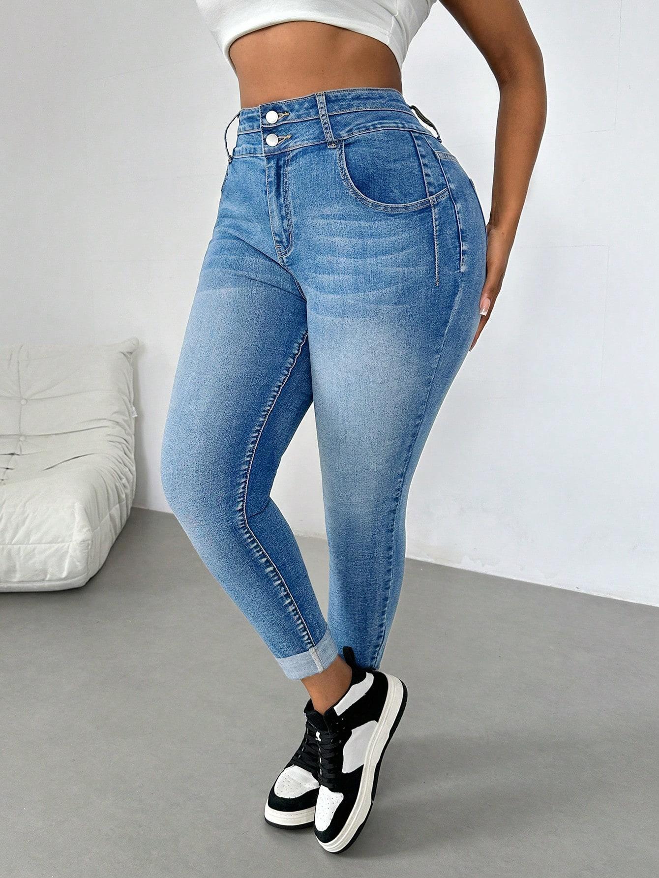  SPODNIE RURKI JEANS WYSOKI STAN