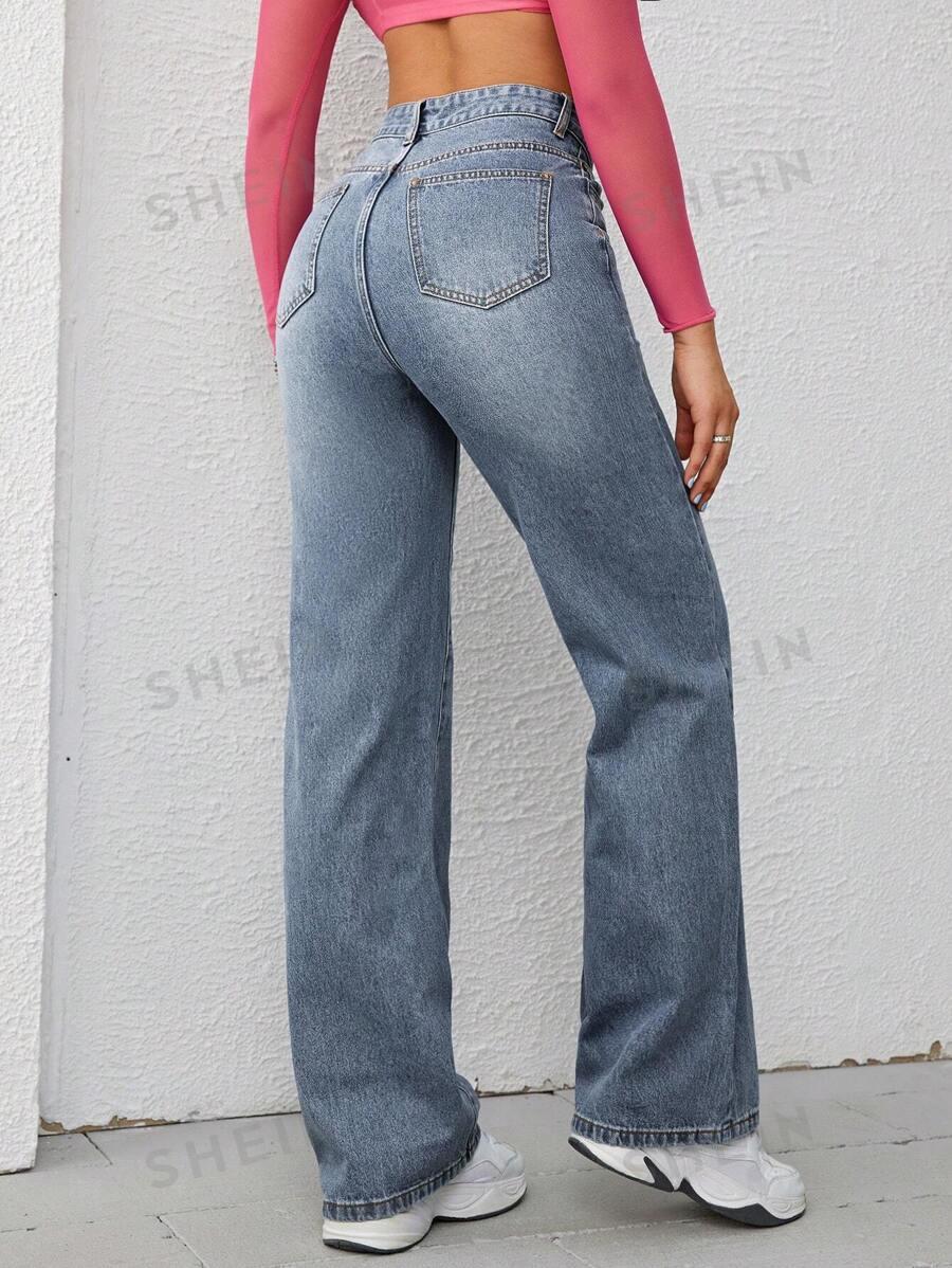 SPODNIE JEANS KIESZENIE ZAMEK 