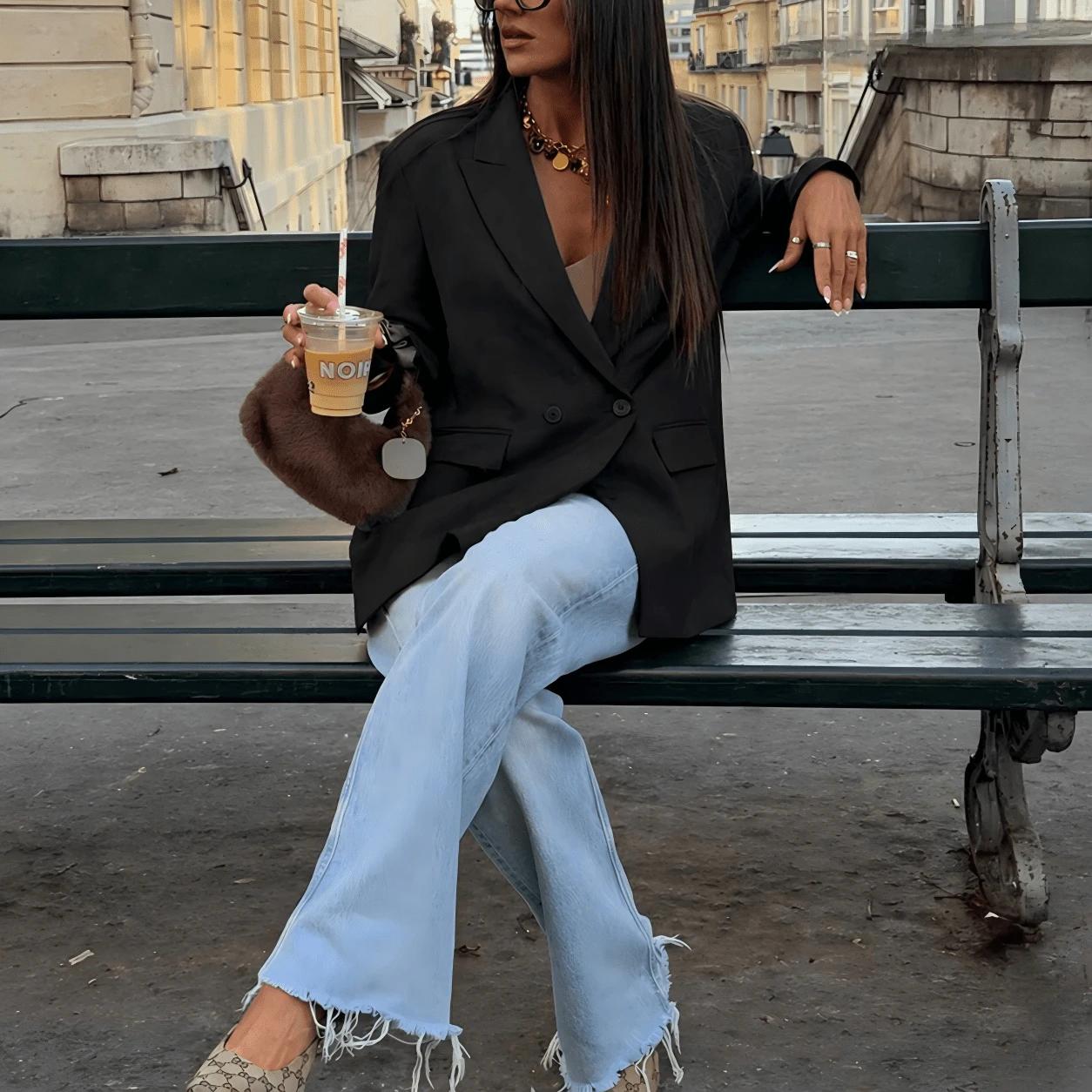 czarna elegancka marynarka