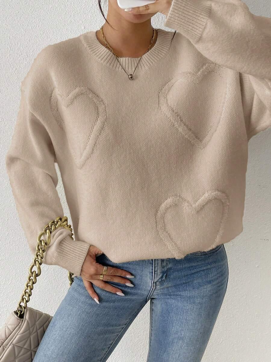 beżowy dzianinowy sweter 