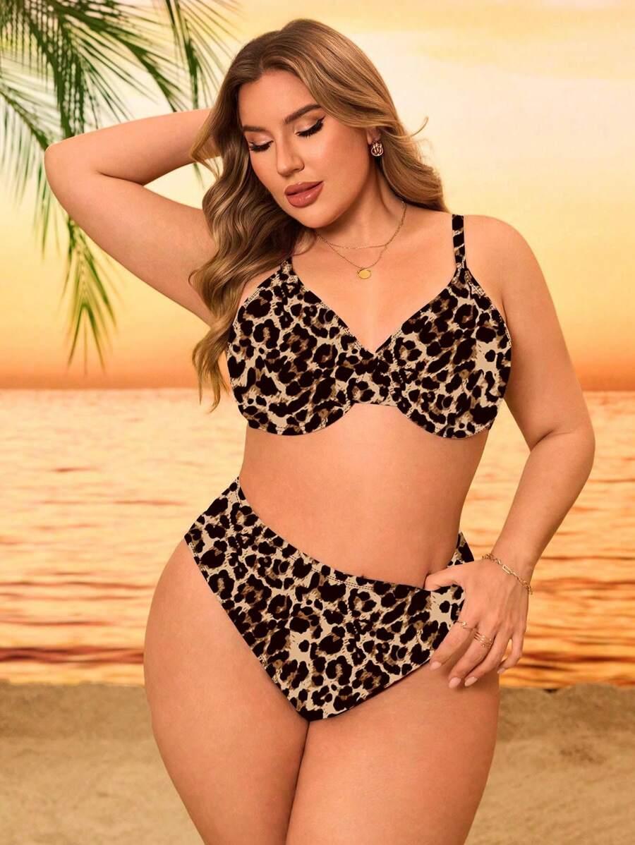 DWUCZĘŚCIOWY STRÓJ KĄPIELOWY ANIMAL PRINT 