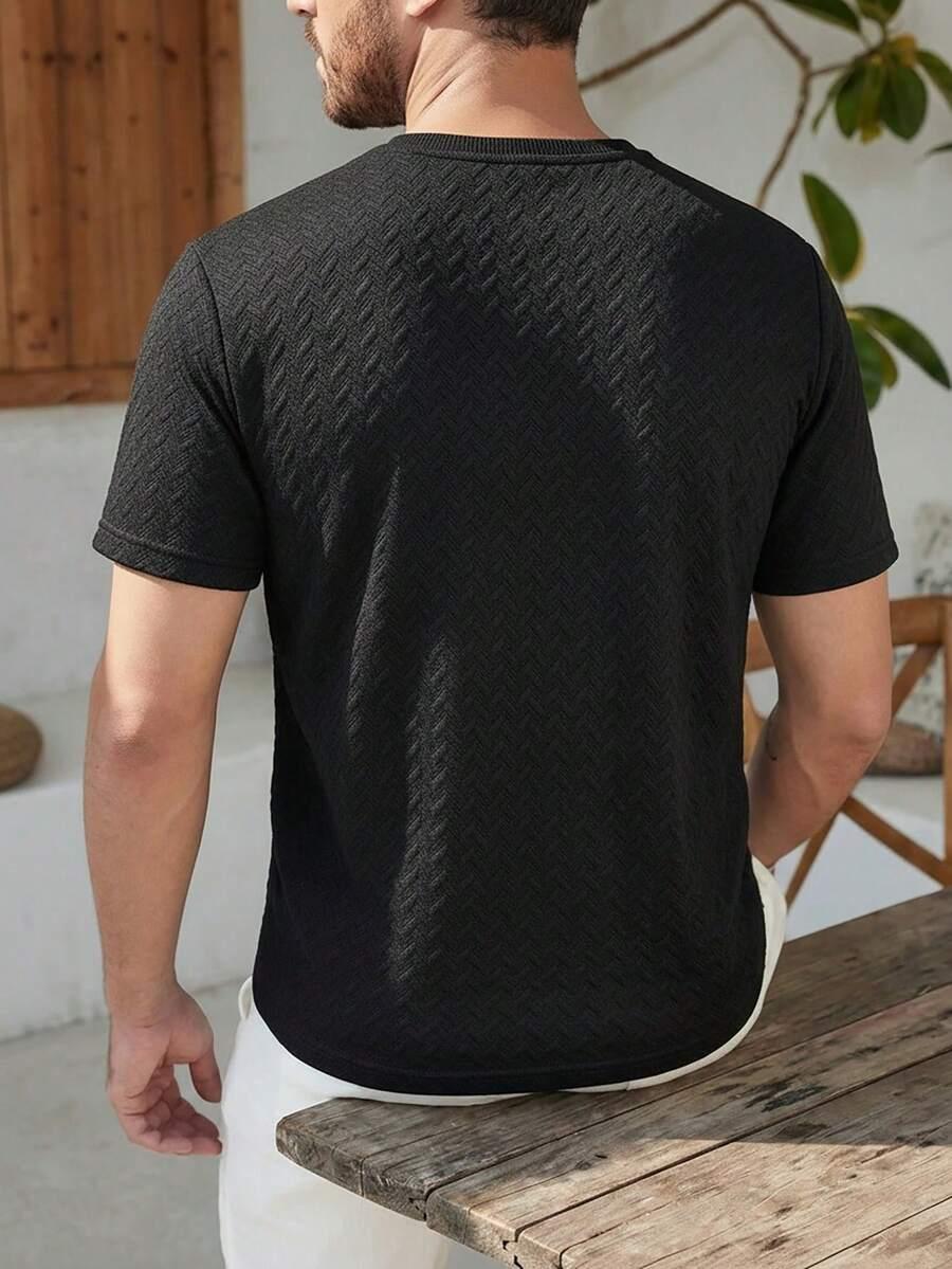 czarny t-shirt casual