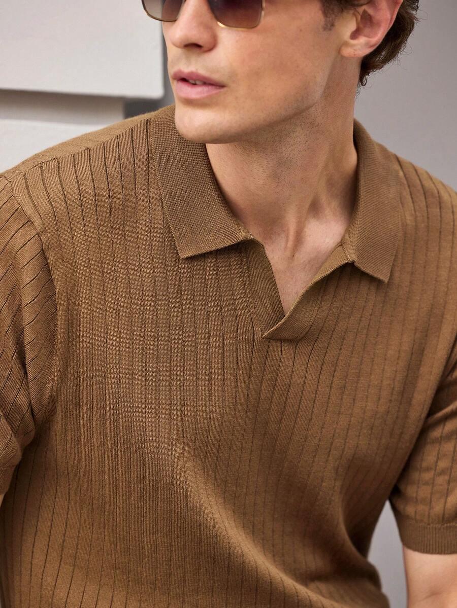 brązowa koszulka polo