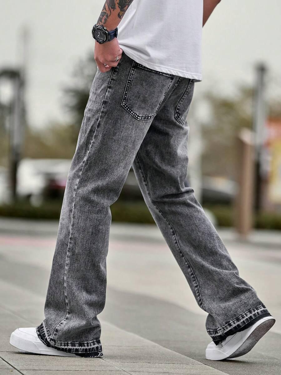 SZARE SPODNIE JEANS