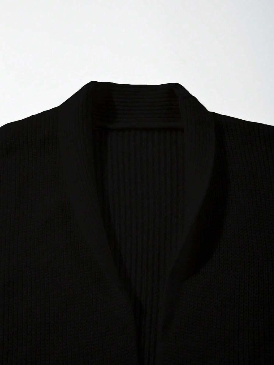 czarny sweter kardigan